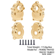 Metal Brass Front Steering Group Rear Axle Mount for 1/10 YK4102 YK4103 1/8 YK4082 YiKong MJX H8H RC Crawle Upgrade Accessories