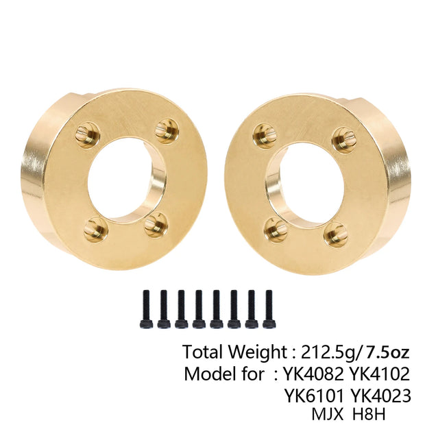 Metal Brass Front Steering Group Rear Axle Mount for 1/10 YK4102 YK4103 1/8 YK4082 YiKong MJX H8H RC Crawle Upgrade Accessories