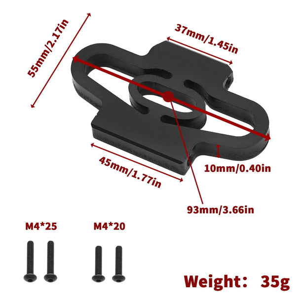 Nylon Mateiral Spoiler Mount Wing Mount Black for TRXS 1/6 4WD XRT 8S 78086-4