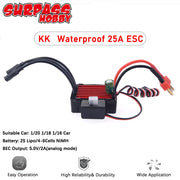 SURPASS HOBBY KK Brushless ESC 25A 35A 45A 60A 80A 120A 150A Waterproof T/XT60  for 1/8 1/10 1/12 1/16 1/20 RC Car Crawler Motor