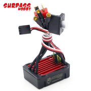 Surpass Hobby Waterproof 2435 4500KV/4800KV/3300KV/6100KV Brushless Motor 25A 2S ESC S0017M 17g Servo For 1:16 1:18 2S RC Car