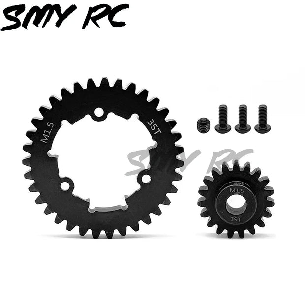 2pcs Hardened Steel 1.5Mod 35T Spur Gear and 12T 13T 20T 30T Pinion Gear Set for Traxxas 1/5 X-Maxx XMAXX 1/6 XRT Upgrade Parts