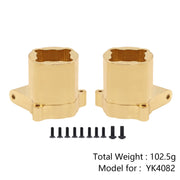 Metal Brass Front Steering Group Rear Axle Mount for 1/10 YK4102 YK4103 1/8 YK4082 YiKong MJX H8H RC Crawle Upgrade Accessories