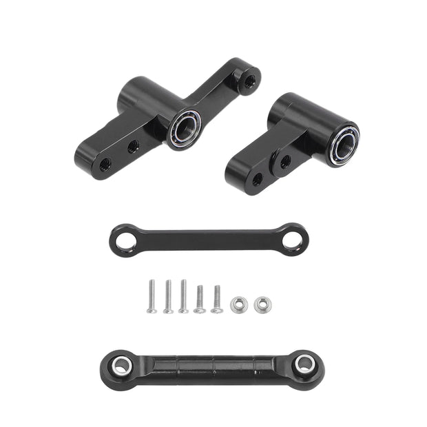 CNC Aluminum Modification Steering Group Assembly With Bearings For 1/14 MJX 14209 14210 RC Car Metal Upgrade Parts