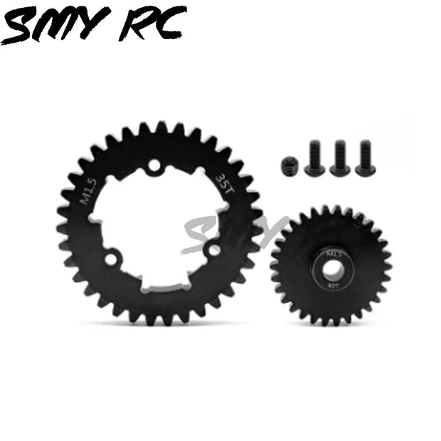 2pcs Hardened Steel 1.5Mod 35T Spur Gear and 12T 13T 20T 30T Pinion Gear Set for Traxxas 1/5 X-Maxx XMAXX 1/6 XRT Upgrade Parts