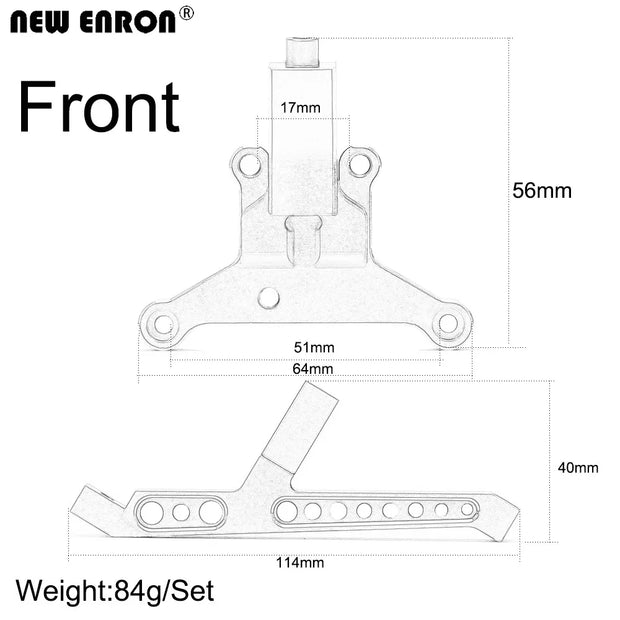 Replacement 9520 9521 Aluminum 6061 Front / Rear Chassis Brace Tower for Traxxas 1/8 4WD Brushless Monster Truck SLEDGE 95076-4