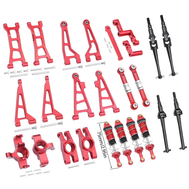 Mjx Hyper Go H16 16208 16209 16210 Metal Suspension Swing Arm Driver Shaft Shock Absorber Steering Group Assembly RC Car Part