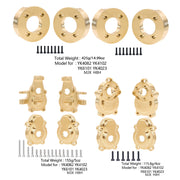 Metal Brass Front Steering Group Rear Axle Mount for 1/10 YK4102 YK4103 1/8 YK4082 YiKong MJX H8H RC Crawle Upgrade Accessories