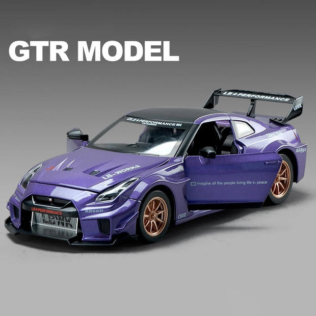 1:24 Nissan Skyline GTR R35 Diecast Metal Toy Car Model