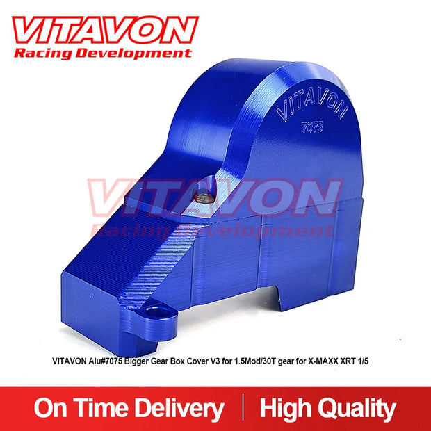 VITAVON ALU7075 Bigger 1.5Mod/30T Gear Box Cover V3 For Traxxas X-MAXX XRT 1/5