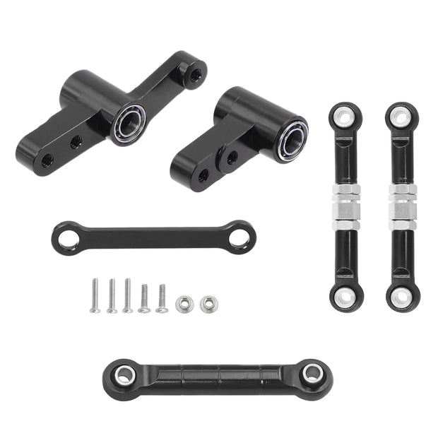 CNC Aluminum Modification Steering Group Assembly With Bearings For 1/14 MJX 14209 14210 RC Car Metal Upgrade Parts