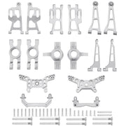Mjx 14210 14209 H14BM Metal Steering Cup Upper Lower Swing Arm Set Shock Tower Bracket Body Post Hyper Go RC Car Upgrade Parts