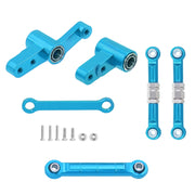 CNC Aluminum Modification Steering Group Assembly With Bearings For 1/14 MJX 14209 14210 RC Car Metal Upgrade Parts