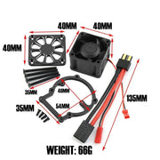 PigRC Metal 3483 Motor Heat Sink Cooling Fan Motor Radiator 3476 3477 For TRAXXAS Sledge 1/8 RC Car Upgrade Parts