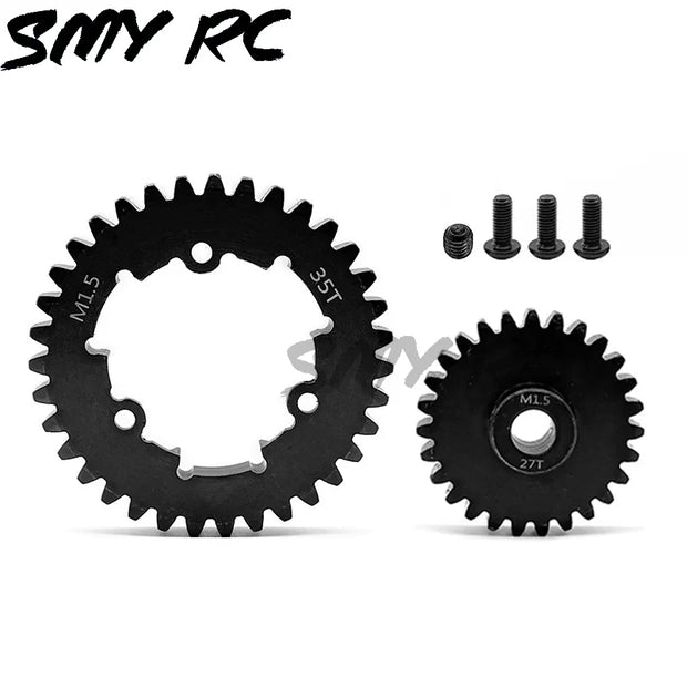 2pcs Hardened Steel 1.5Mod 35T Spur Gear and 12T 13T 20T 30T Pinion Gear Set for Traxxas 1/5 X-Maxx XMAXX 1/6 XRT Upgrade Parts