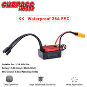 SURPASS HOBBY KK Brushless ESC 25A 35A 45A 60A 80A 120A 150A Waterproof T/XT60  for 1/8 1/10 1/12 1/16 1/20 RC Car Crawler Motor