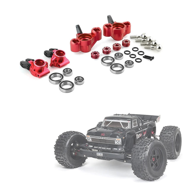 Metal Front Steering Knuckle Rear Hub Carrier for 1/8 Arrma KRATON Outcast BLX 6S V5 RC Car Upgrades Parts Accessories,1