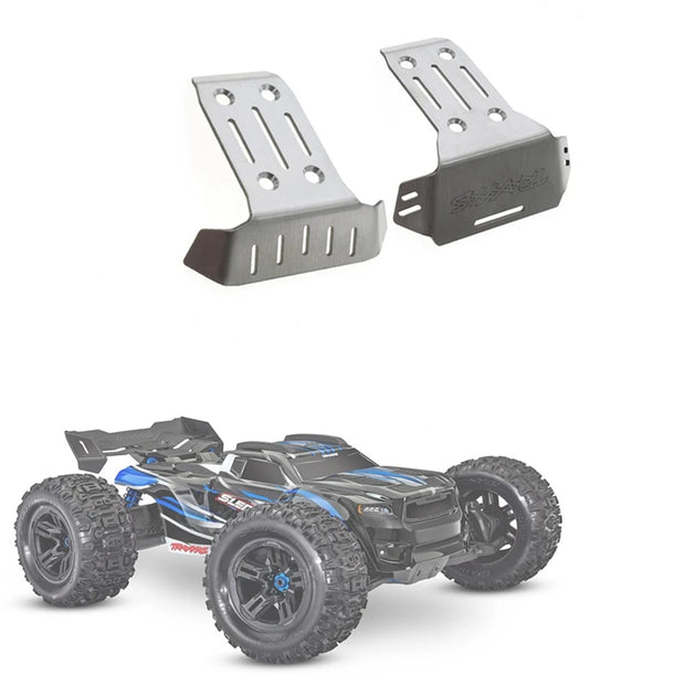 Stainless Steel Front And Rear Chassis Armor Protector For 1/8 Traxxas Sledge RC Car Upgrades Parts Accessories