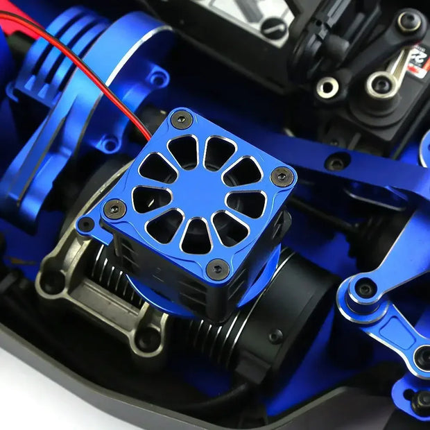 PigRC Metal 3483 Motor Heat Sink Cooling Fan Motor Radiator 3476 3477 For TRAXXAS Sledge 1/8 RC Car Upgrade Parts