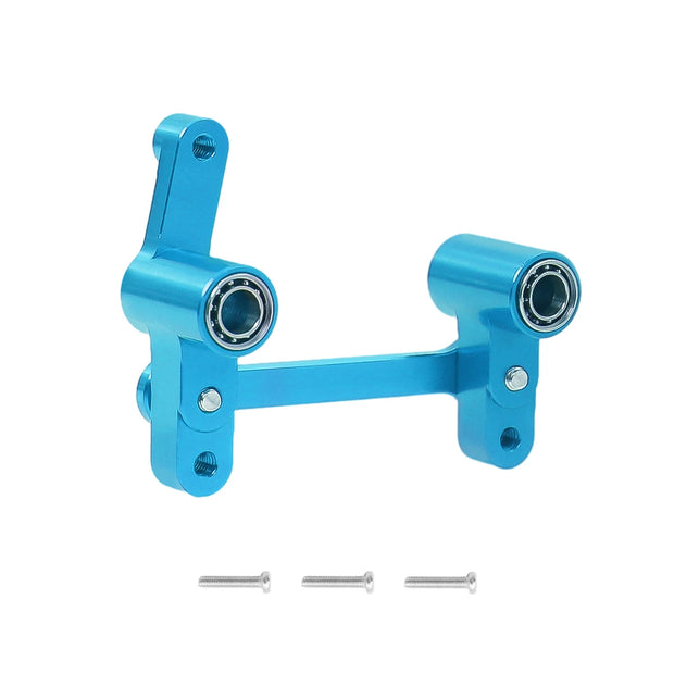 CNC Aluminum Modification Steering Group Assembly With Bearings For 1/14 MJX 14209 14210 RC Car Metal Upgrade Parts