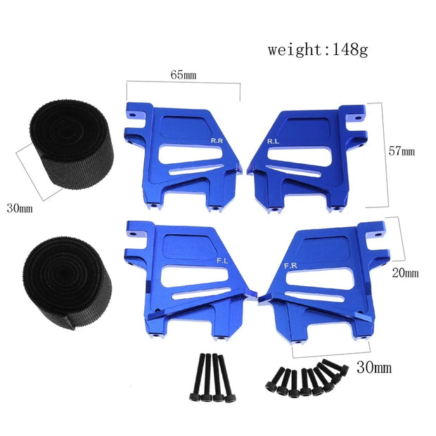 Tall Battery Holder Mount Hold Down With Battery Strap For Traxxas 1/5 X-Maxx Xmaxx 6S 8S RC Car Upgrade Parts Blue