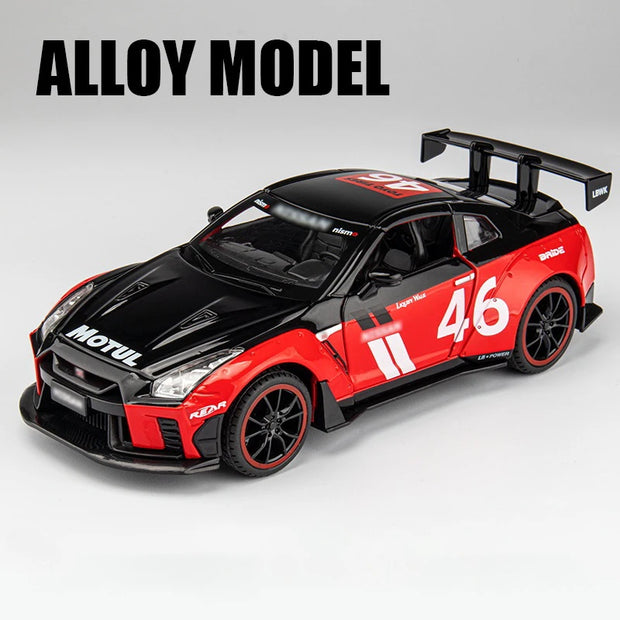 1:24 Nissan Skyline GTR R35 Diecast Metal Toy Car Model
