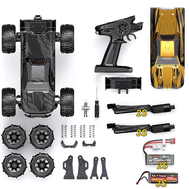 MJX 1/14 Hyper Go 14209 14210 V2.0 Remote Control Splash-Waterproof High-Speed Brushless RC Hobby Car Dual Wheels Off-Road Truck