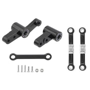 CNC Aluminum Modification Steering Group Assembly With Bearings For 1/14 MJX 14209 14210 RC Car Metal Upgrade Parts