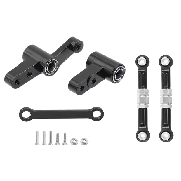 CNC Aluminum Modification Steering Group Assembly With Bearings For 1/14 MJX 14209 14210 RC Car Metal Upgrade Parts