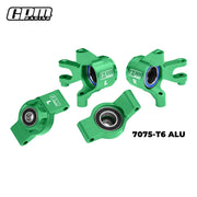 GPM 7075Alu Front Steering Blocks & Rear Hubs Oversize Bearing TRAXXAS Mini Maxx