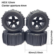 9IMOD 4pcs RC 1/16 1/14 Snow Sand Paddles Buggy Tires Hex 12mm Tyre Wheels for Wltoys 144001 124018 HBX MJX ZWN SMAX 1625 RH1635