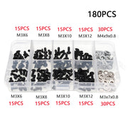 180/340PCS RC Screw Box Kit for Traxxas Axial Redcat HSP HPI Arrma Losi 1/8 1/10 Scale Auto M3 M4 Bolt Washer Hardware Fastener